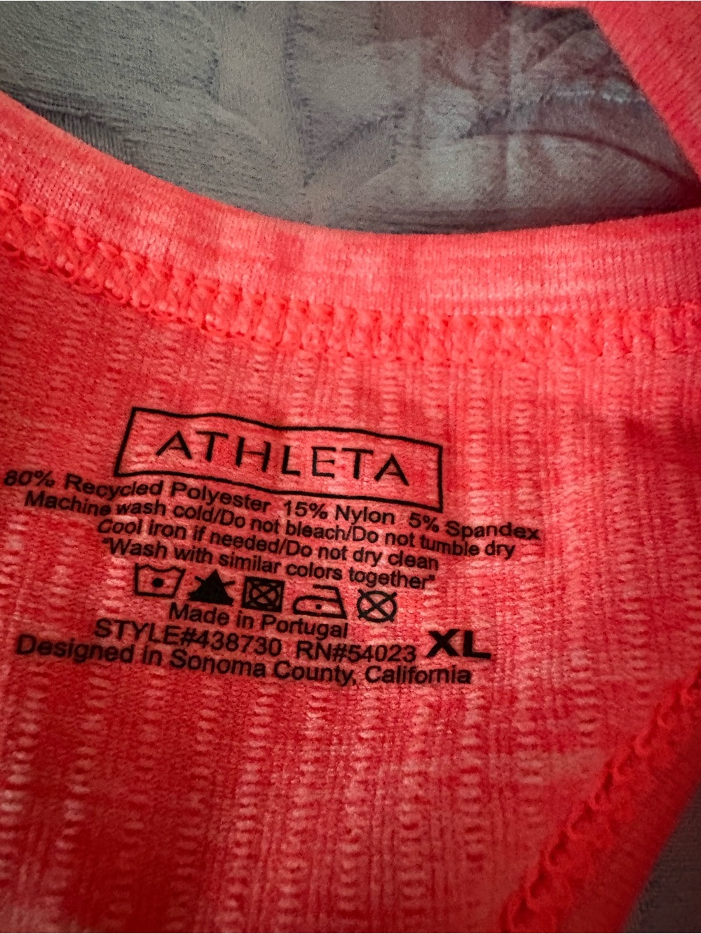 Athleta Ribbed Racerback Tank - Coral - Picture 5 of 5